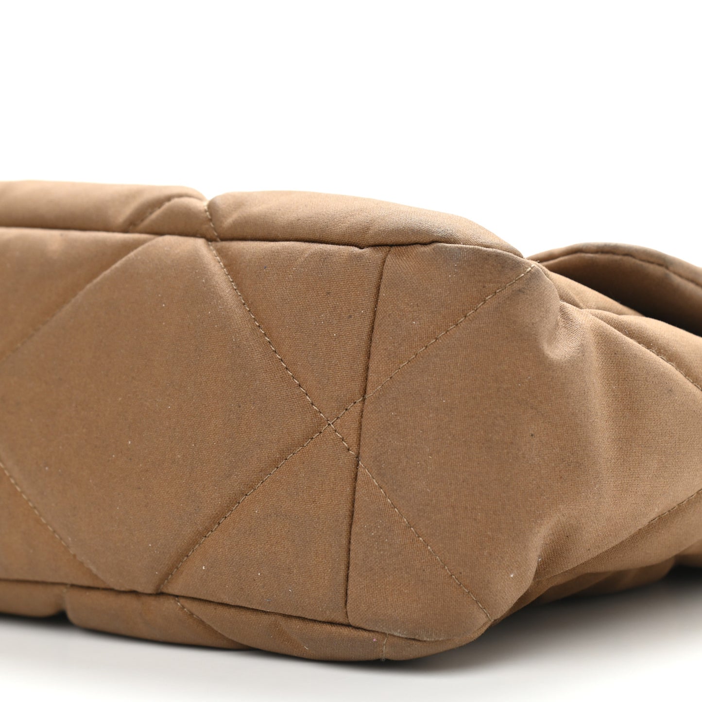 Canvas Quilted Large Chanel 19 Flap Bronze