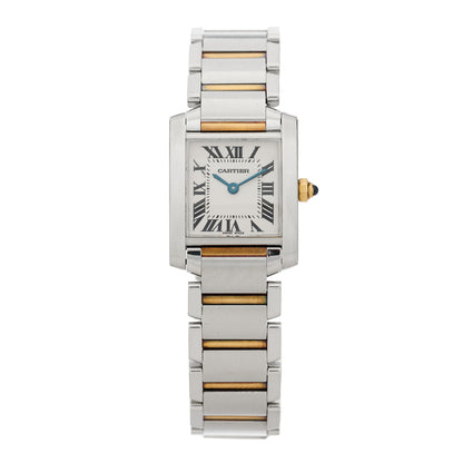 Cartier Stainless Steel 18K Yellow Gold 20mm Tank Francaise Quartz Watch 1 of 4