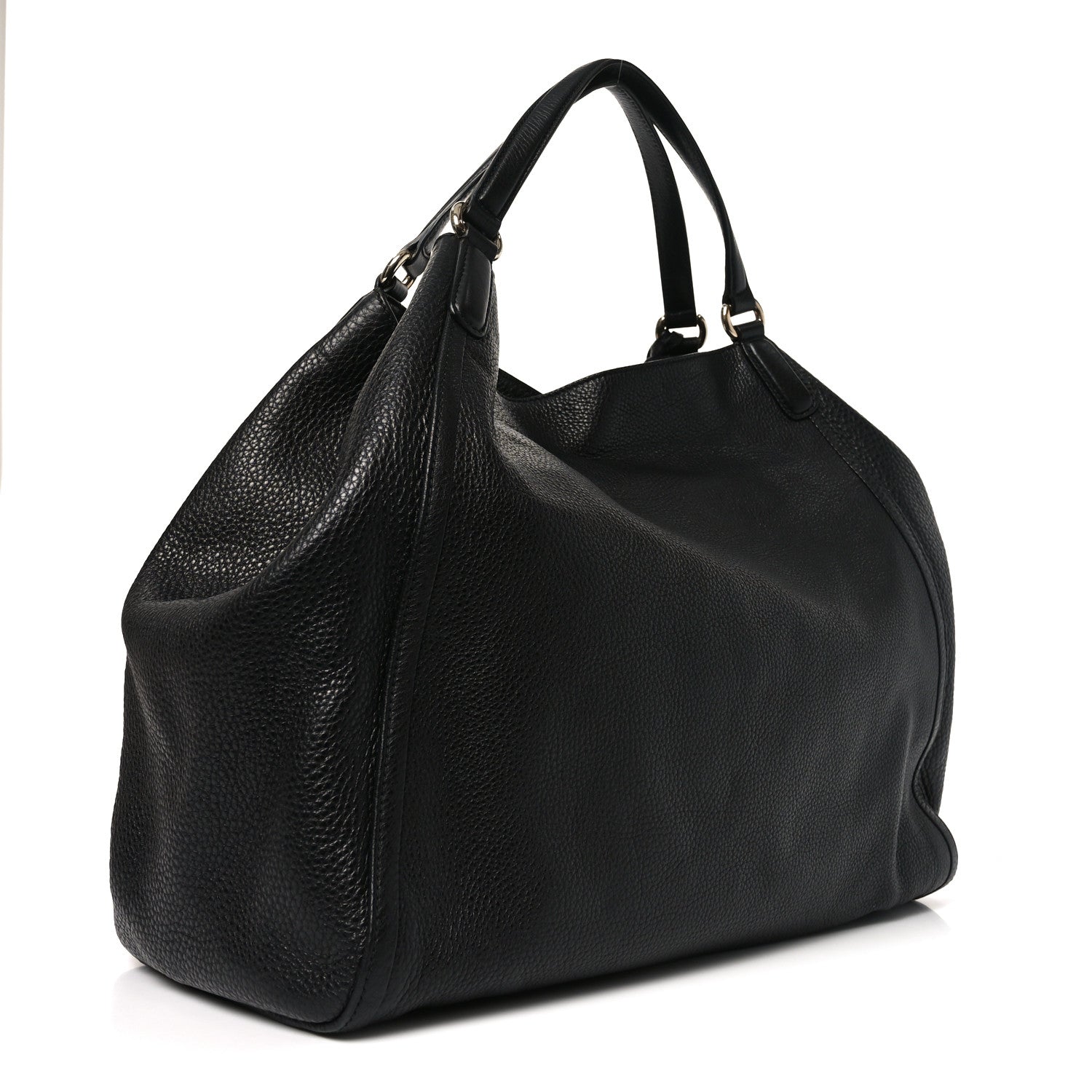 Gucci Pebbled Calfskin Large Soho Shoulder Bag Black 3 of 11