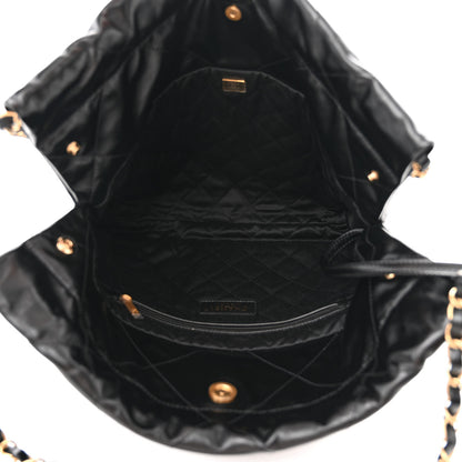 Chanel Shiny Calfskin Quilted Small Chanel 22 Black 6 of 11