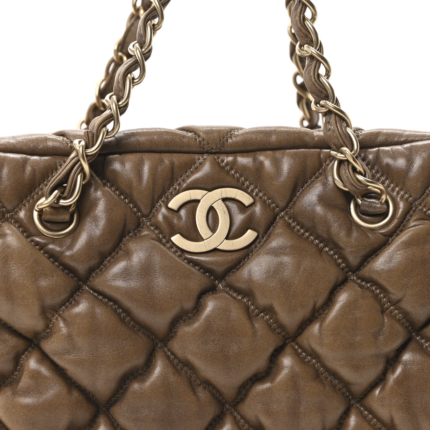 Chanel Calfskin Bubble Quilt Bowler Brown 1763832 – FASHIONPHILE