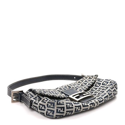 Fendi Zucchino Baguette Navy 4 of 9