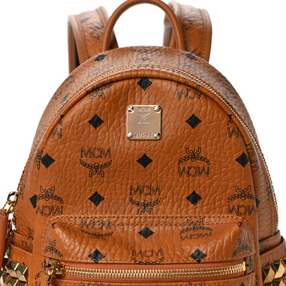MCM Visetos Side Stud Mini Stark Backpack Cognac 7 of 11