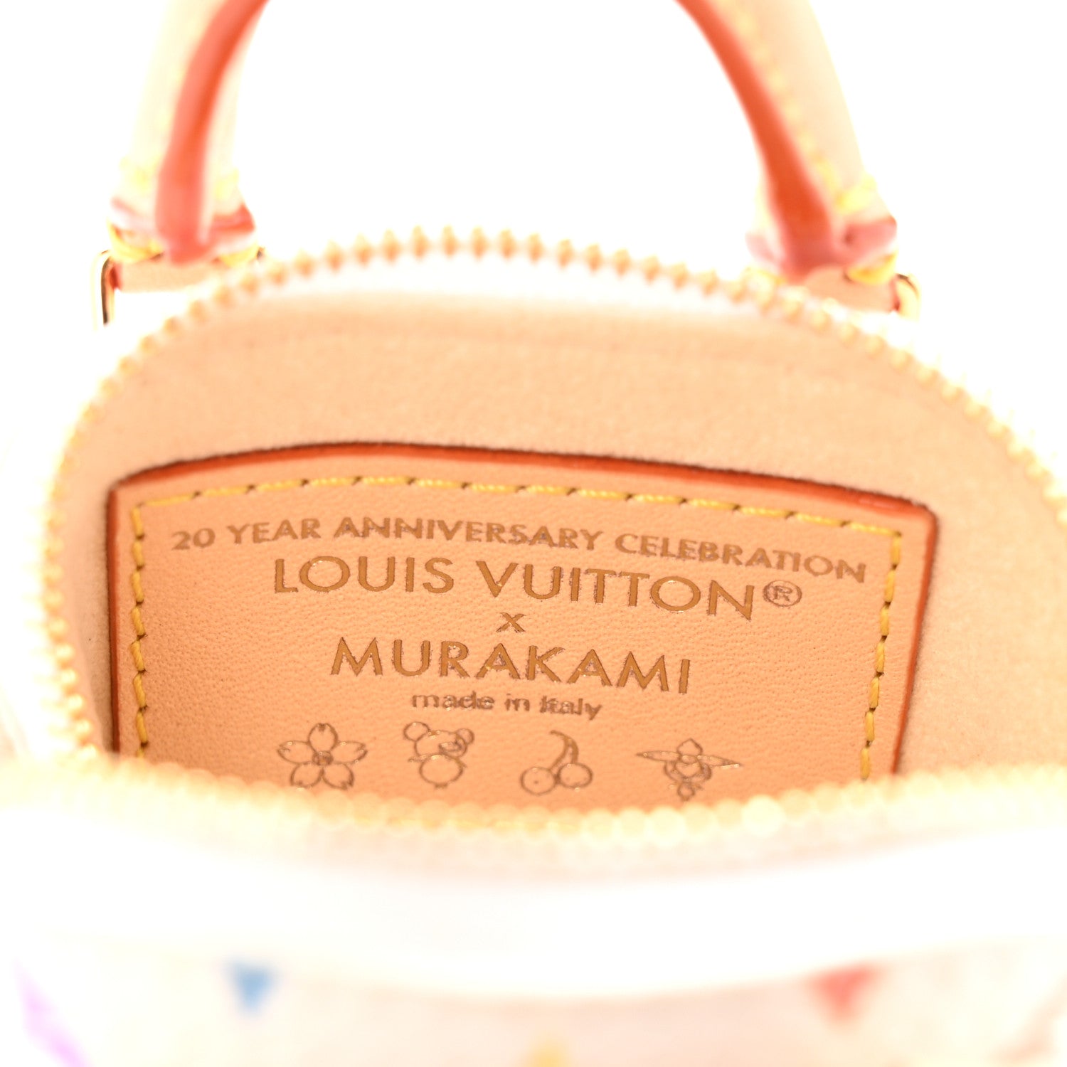 Louis Vuitton LV x TM Monogram Multicolor Micro Alma Bag Charm White 4 of 5