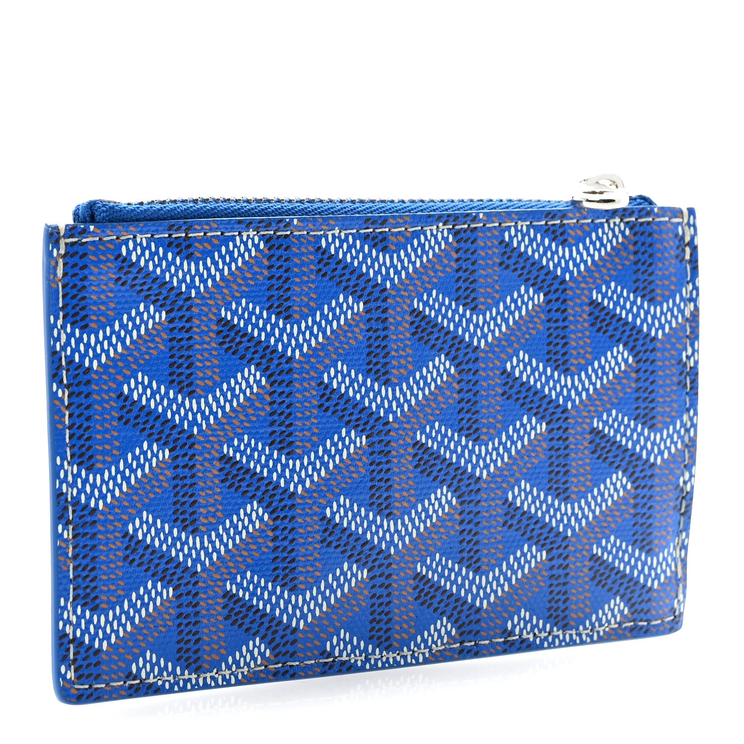 Goyard Goyardine Bourbon Zipped Card Holder Sky Blue 3 of 7