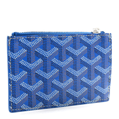 Goyard Goyardine Bourbon Zipped Card Holder Sky Blue 3 of 7
