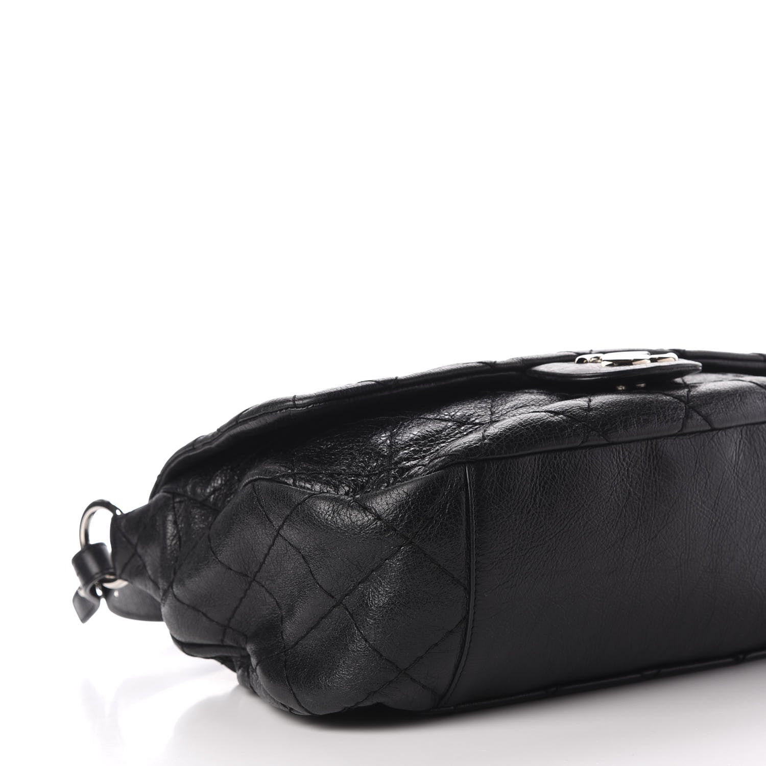 Chanel Glazed Calfskin XL On The Road Flap Black 6 of 12