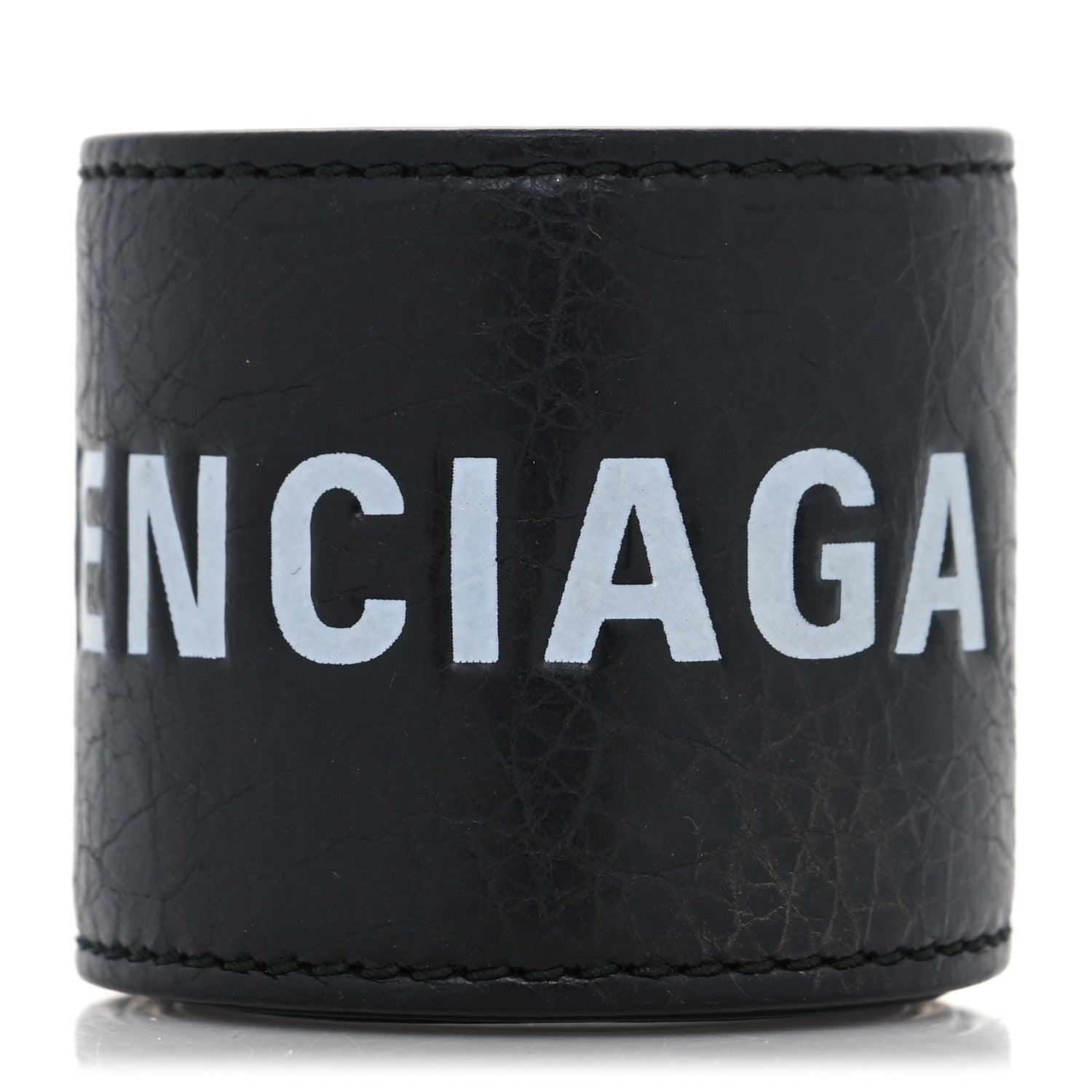 Balenciaga Agneau Cycle Slap Bracelet Black 1 of 5