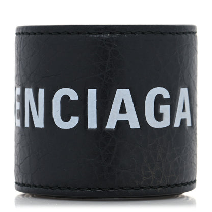 Balenciaga Agneau Cycle Slap Bracelet Black 1 of 5