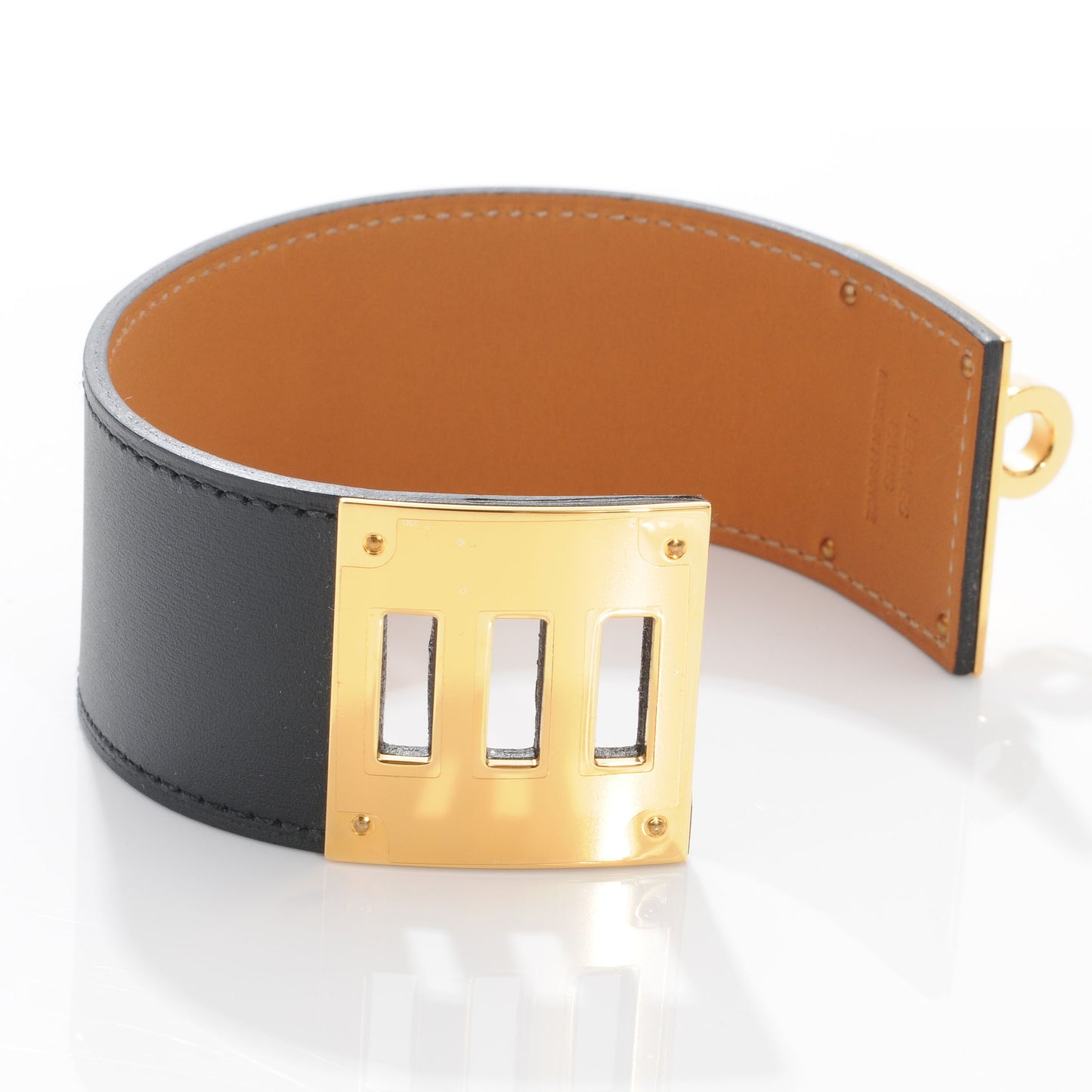 Chamonix Leather Kelly Dog Bracelet Black