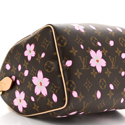 Louis Vuitton LV X TM Monogram Cherry Blossom Speedy Bandouliere 25 Sakura Brown 9 of 10