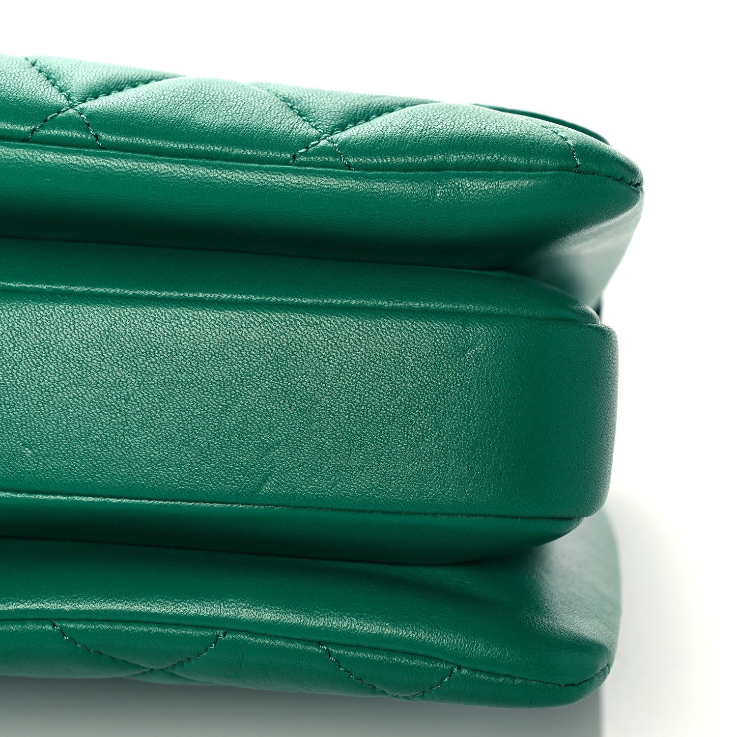 Chanel Lambskin Quilted Small Trendy CC Flap Dual Handle Bag Green 13 of 15