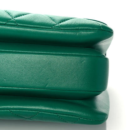 Chanel Lambskin Quilted Small Trendy CC Flap Dual Handle Bag Green 13 of 15