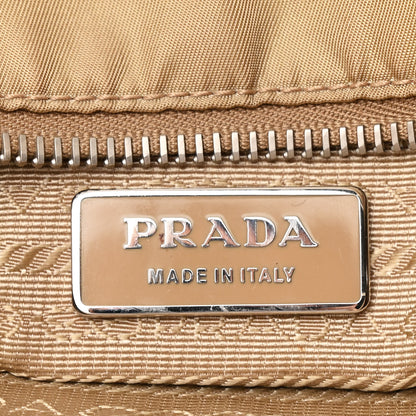 Prada Tessuto Spazzolato Logo Shoulder Bag Sabbia 6 of 11