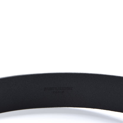 Saint Laurent Calfskin Embossed Monogram Celtique Belt 85 34 Black 6 of 7