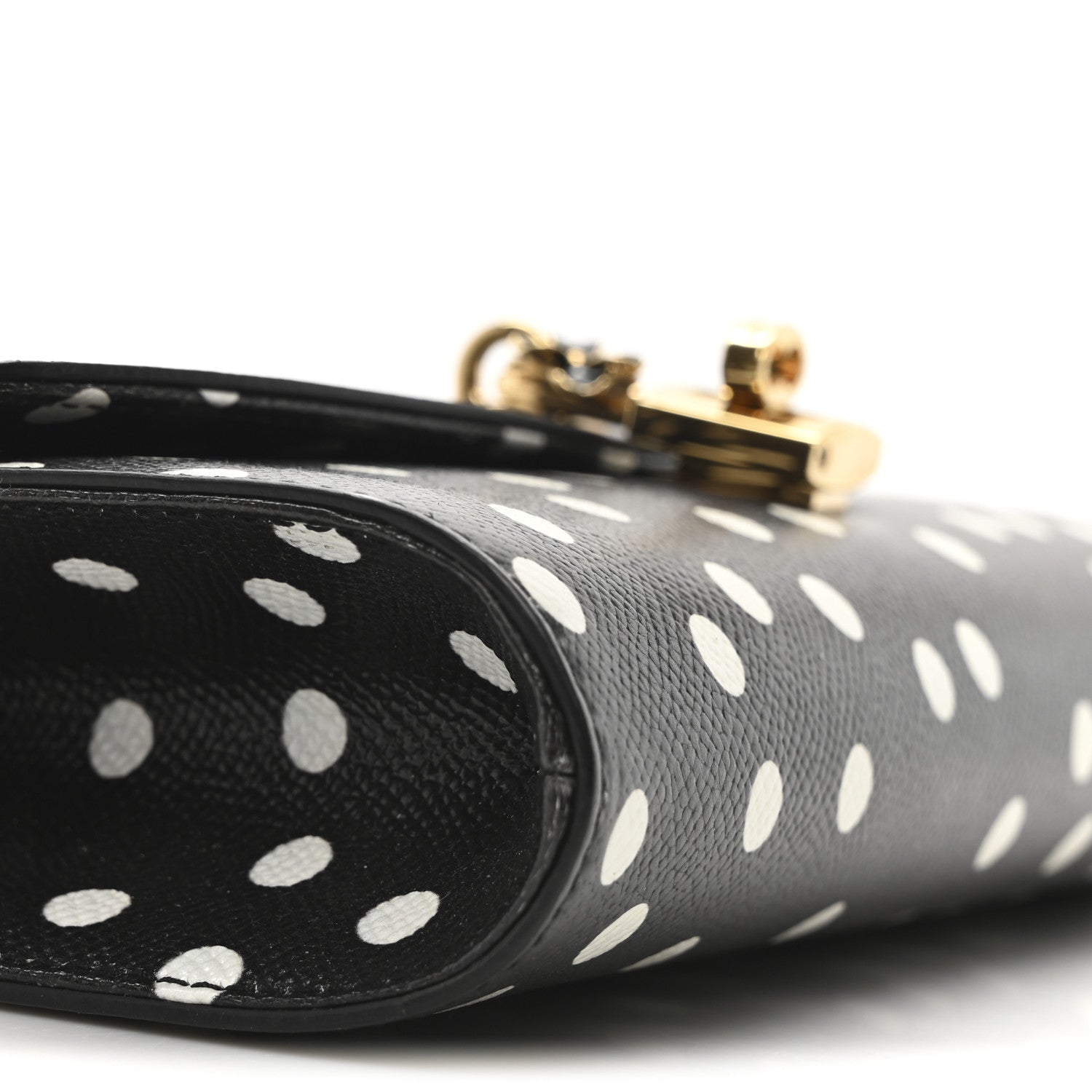 Dolce & Gabbana Dauphine Polka Dot Print Shoulder Bag Black 9 of 10