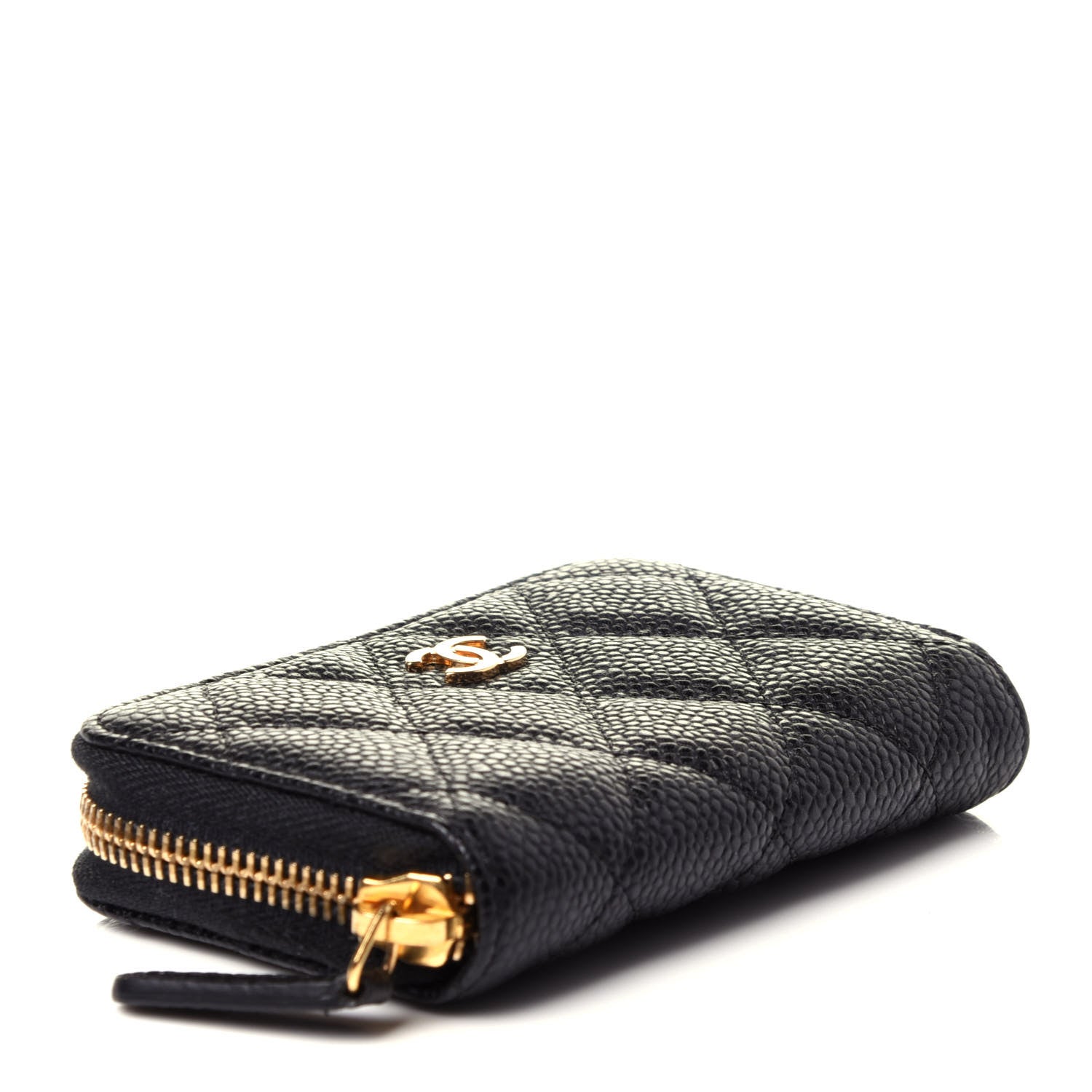 Chanel Caviar Quilted Zip Coin Purse Black 4 of 10