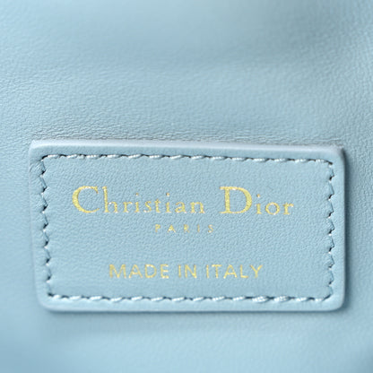 Christian Dior Calfskin Macrocannage Medium Diortravel Nomad Pouch Bracing Blue 6 of 10