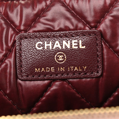 Chanel Lambskin Quilted Large Vintage Mademoiselle Cosmetic Case Pink 5 of 9