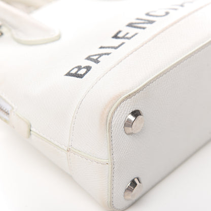 Balenciaga Grained Calfskin XXS Ville Top Handle Bag White Black 10 of 10