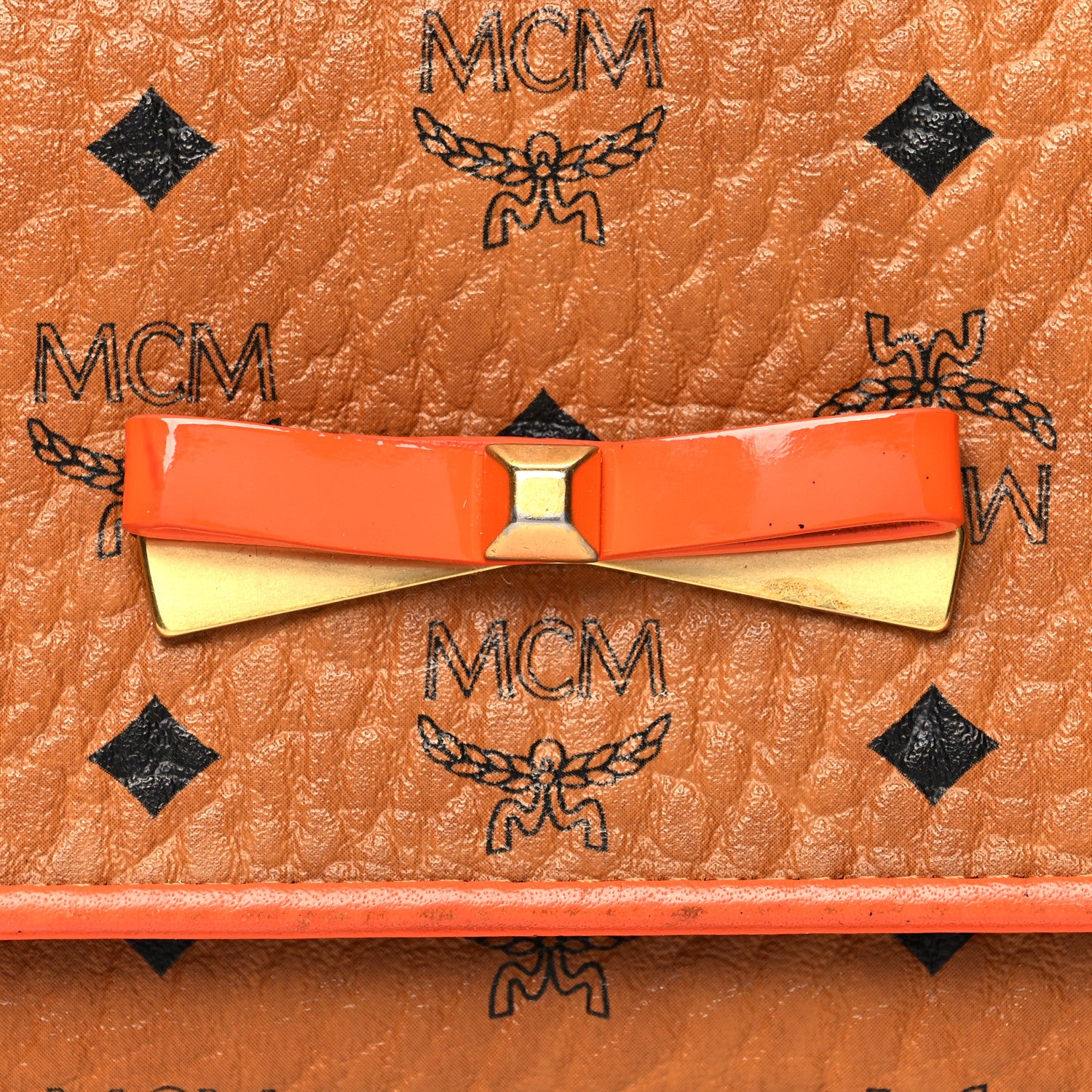 MCM Visetos Mina Long Trifold Wallet Cognac 8 of 12