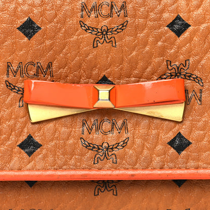 MCM Visetos Mina Long Trifold Wallet Cognac 8 of 12