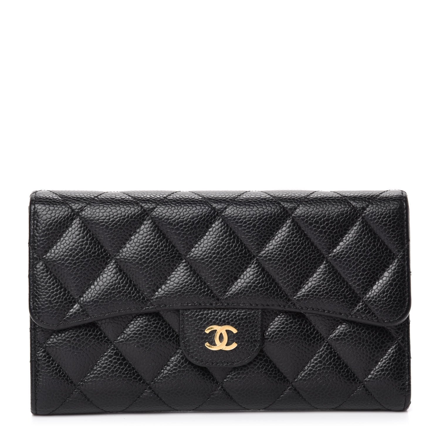 Chanel Caviar Quilted Large Flap Wallet Black 1 of 9