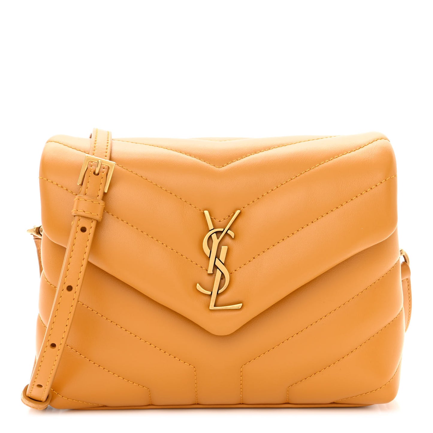 Calfskin Y Quilted Monogram Toy Loulou Crossbody Bag Cheddar