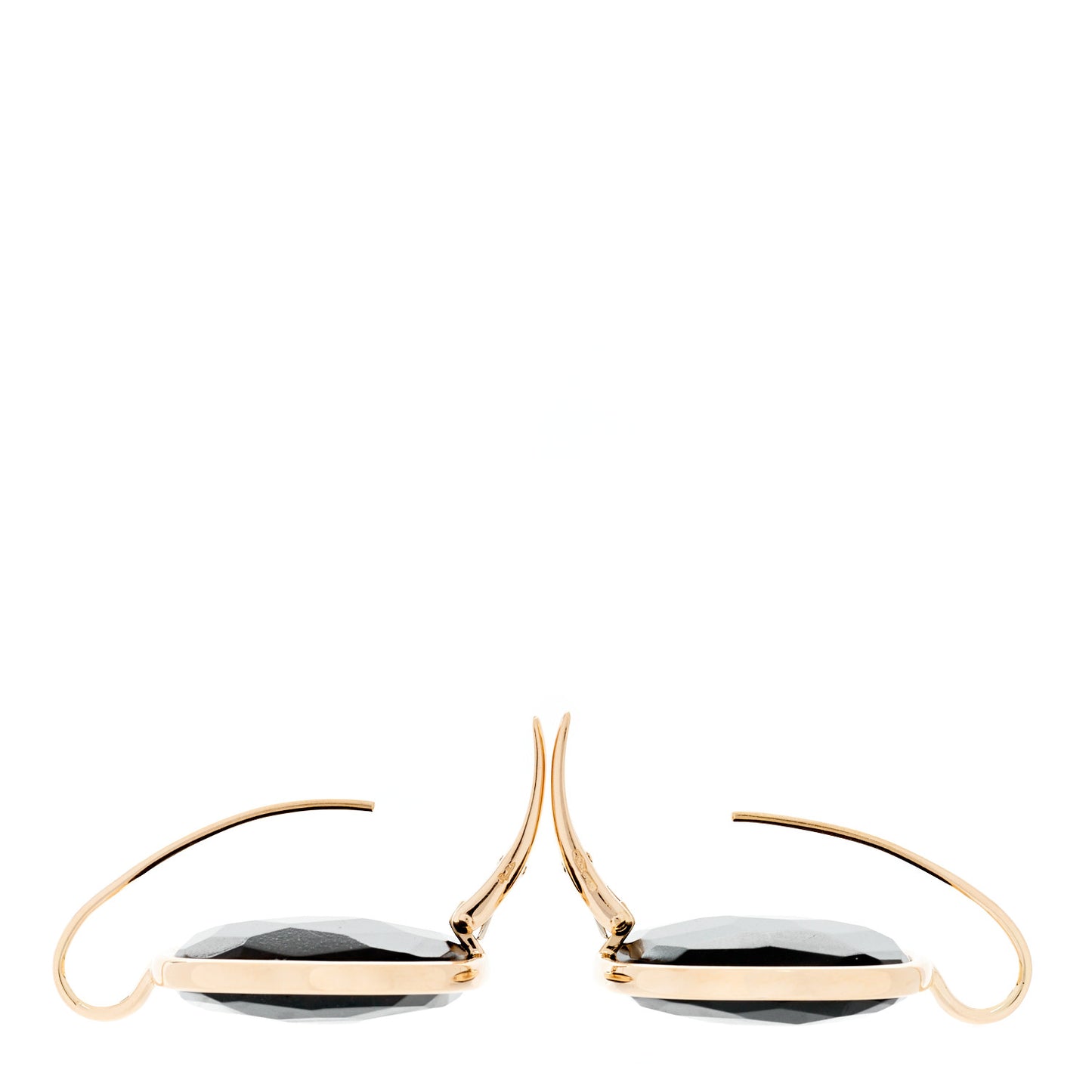 18K Rose Gold Black Jet Victoria Earrings