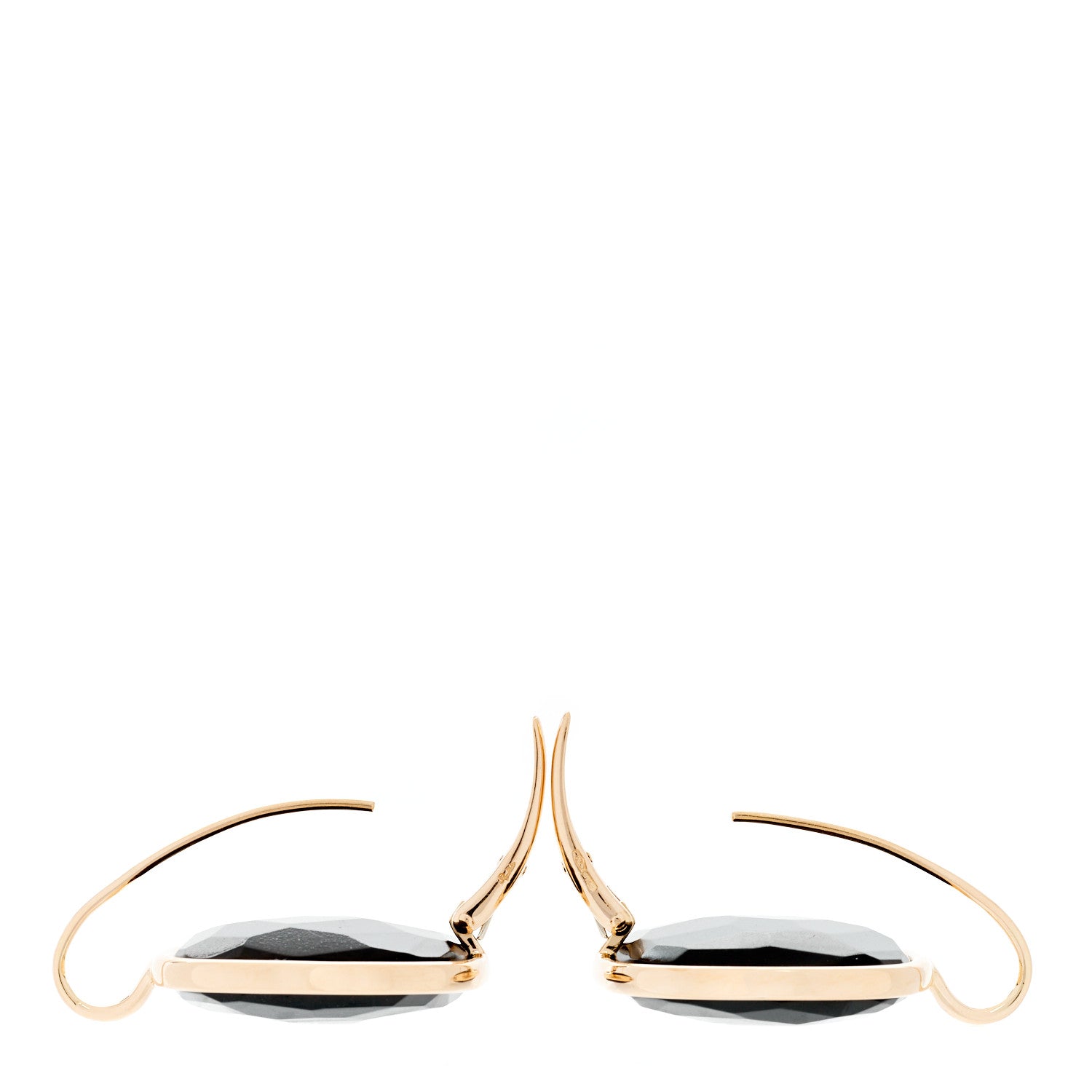Pomellato 18K Rose Gold Black Jet Victoria Earrings 3 of 5