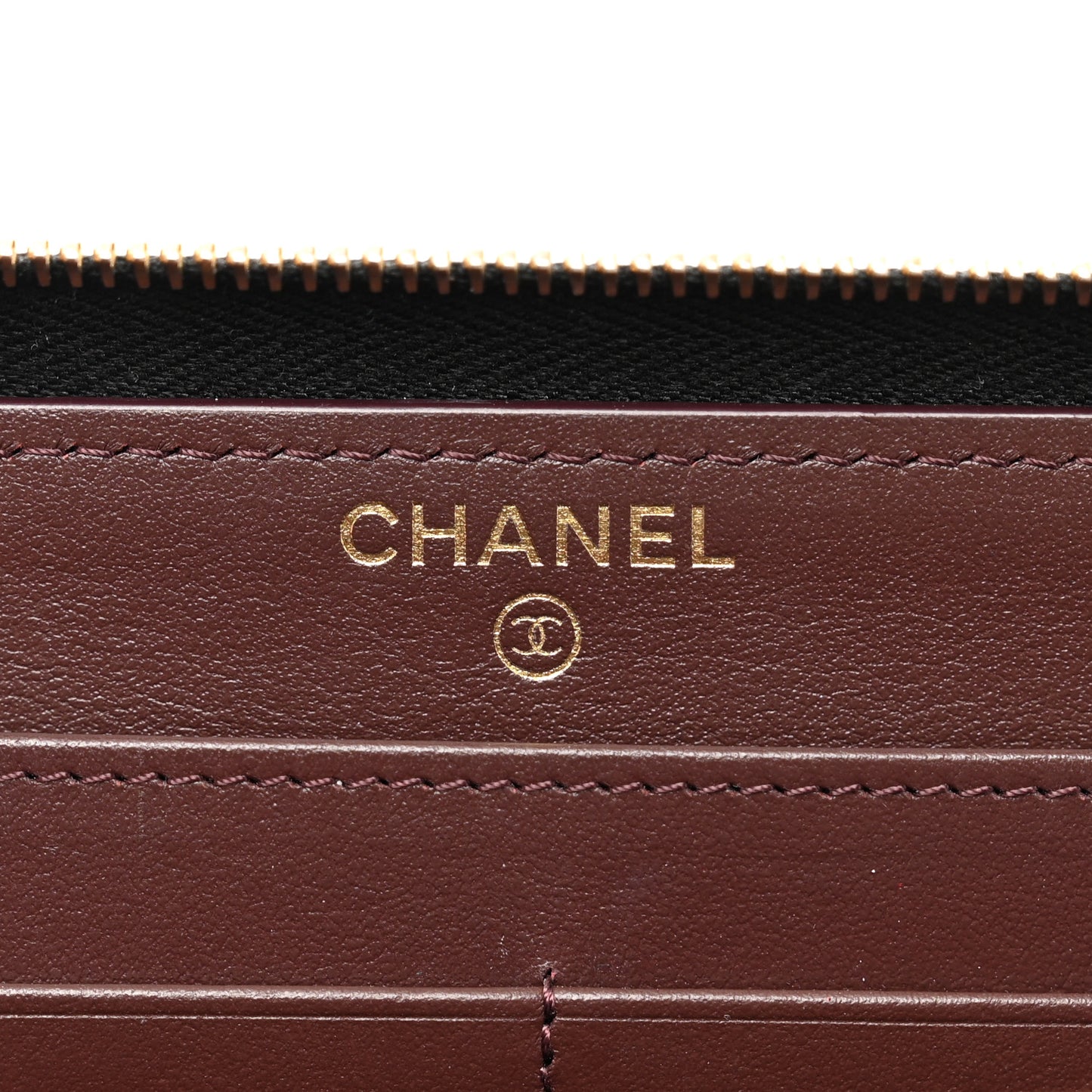 Caviar Quilted Large Gusset Zip Around Wallet Black