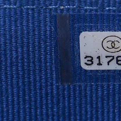 Chanel Lambskin Quilted Small Top Handle Vanity Case With Chain Blue 7 of 10