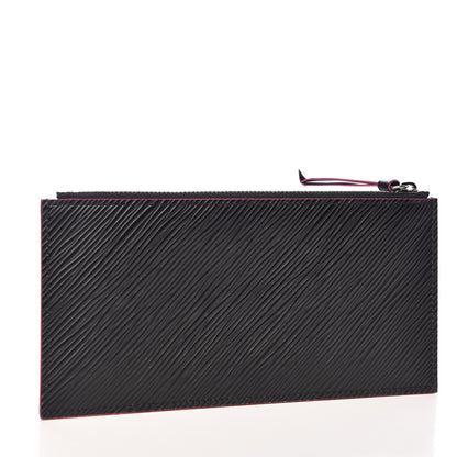 Louis Vuitton Epi Felicie Chain Wallet Zippered Insert Black Hot Pink 3 of 6