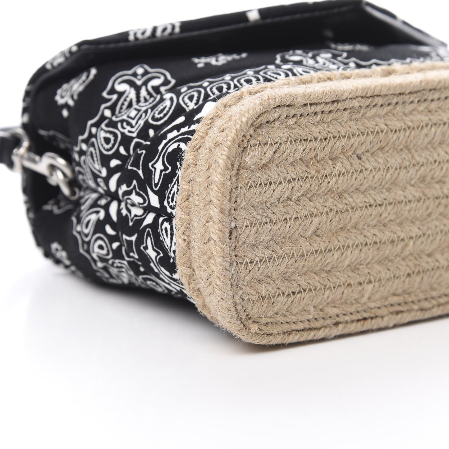 Cotton Bandana Y Quilted Monogram Toy Loulou Crossbody Bag Black White