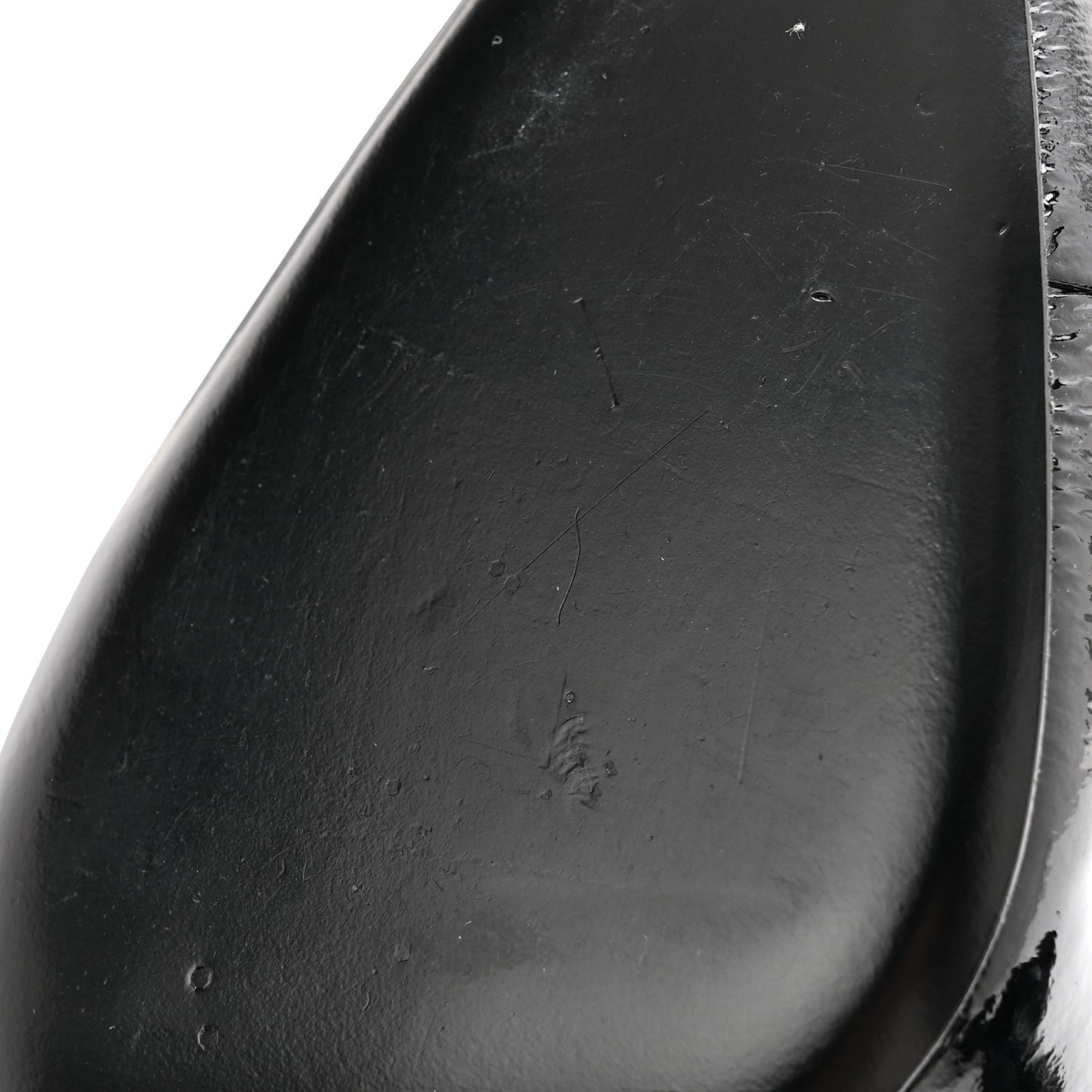 Patent Goatskin Cap Toe Pumps 39 Black