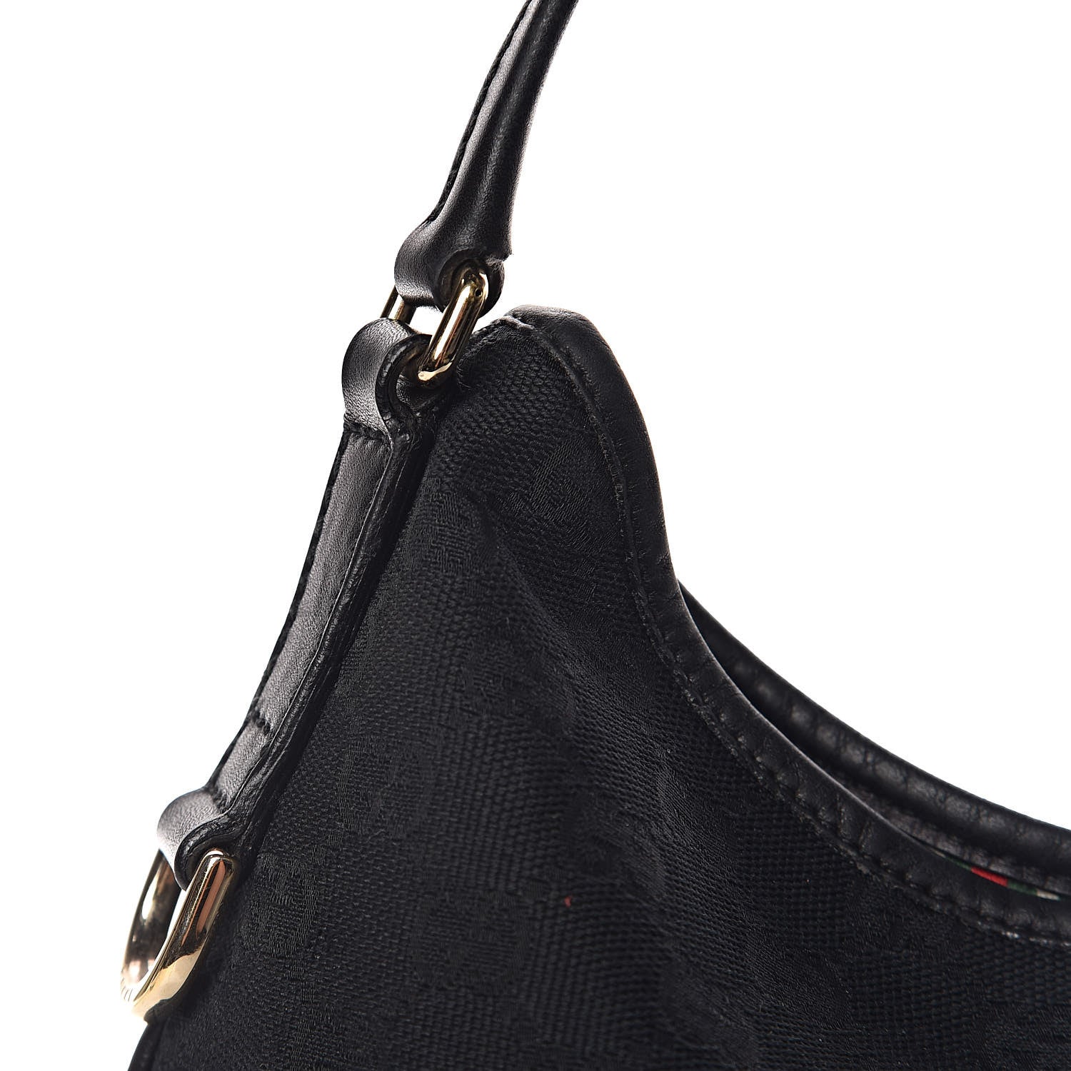 Gucci Monogram Medium New Britt Hobo Black 10 of 16