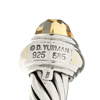 David Yurman Sterling Silver 14K Yellow Gold Citrine 7mm Cable Classics Bracelet 3 of 3