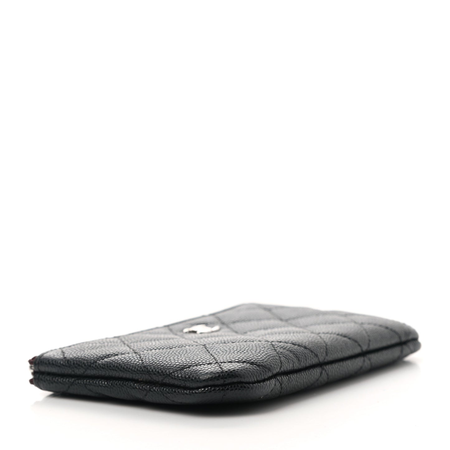 Caviar Quilted Small Cosmetic Case Black