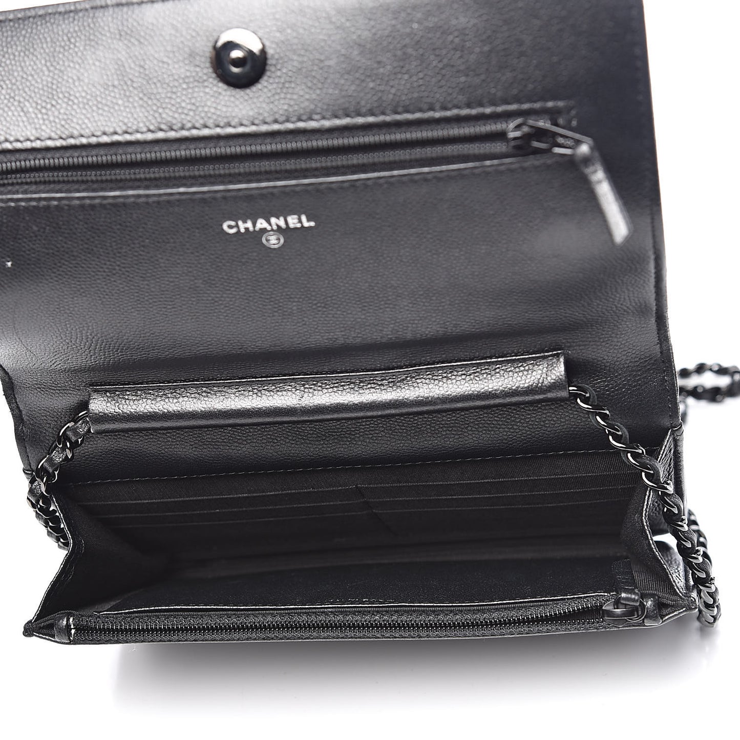 Caviar Quilted Boy Wallet On Chain WOC So Black
