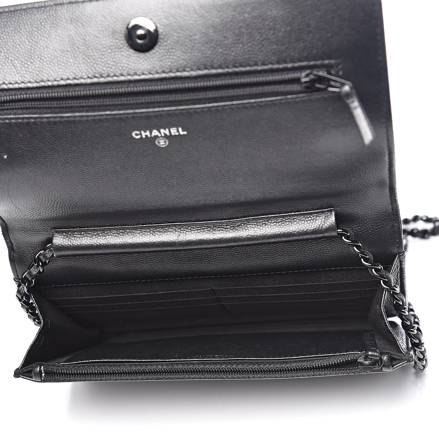 Chanel Caviar Quilted Boy Wallet On Chain WOC So Black 5 of 14