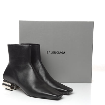 Balenciaga Sheepskin Typo Ankle Booties 39.5 Black 10 of 10