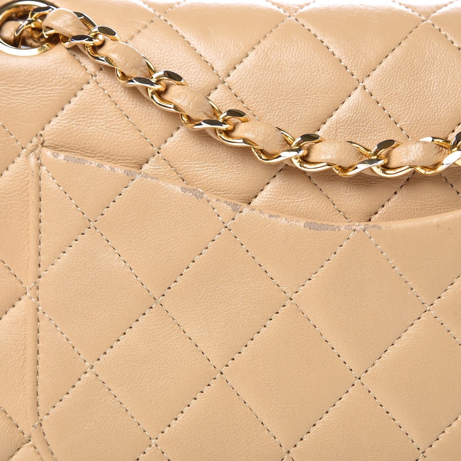 Chanel Lambskin Quilted Small Double Flap Beige 15 of 25