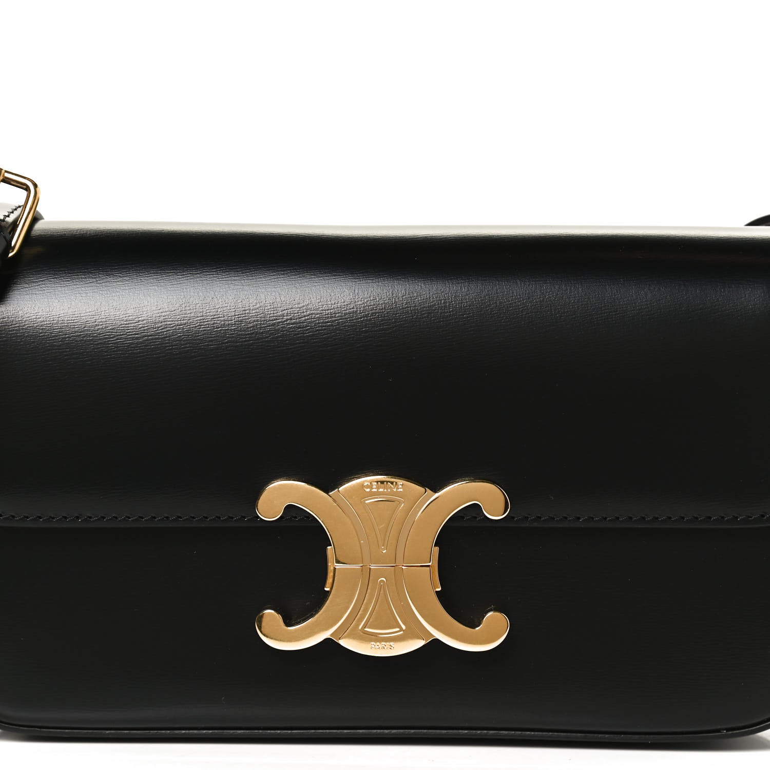 Celine Shiny Calfskin Triomphe Black 8 of 10