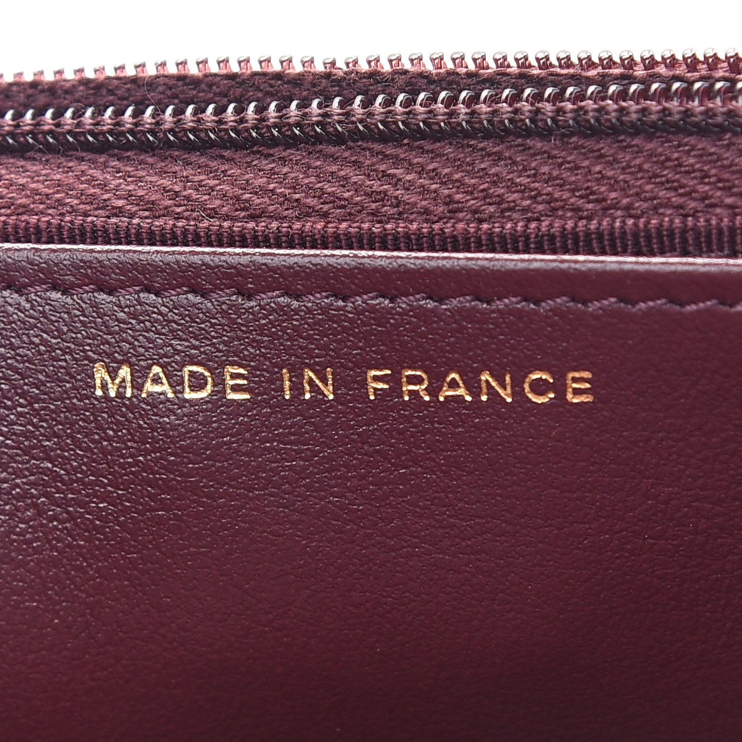 Caviar Quilted Wallet on Chain WOC Burgundy