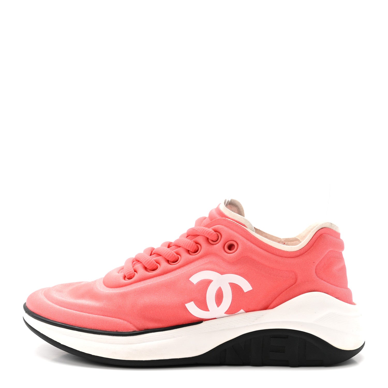 Chanel Lycra CC Sneakers 35 Coral 1 of 9