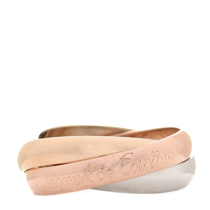 Cartier 18K Pink Yellow White Gold Classic Les Must De Cartier Trinity Ring 52 6 1 of 4