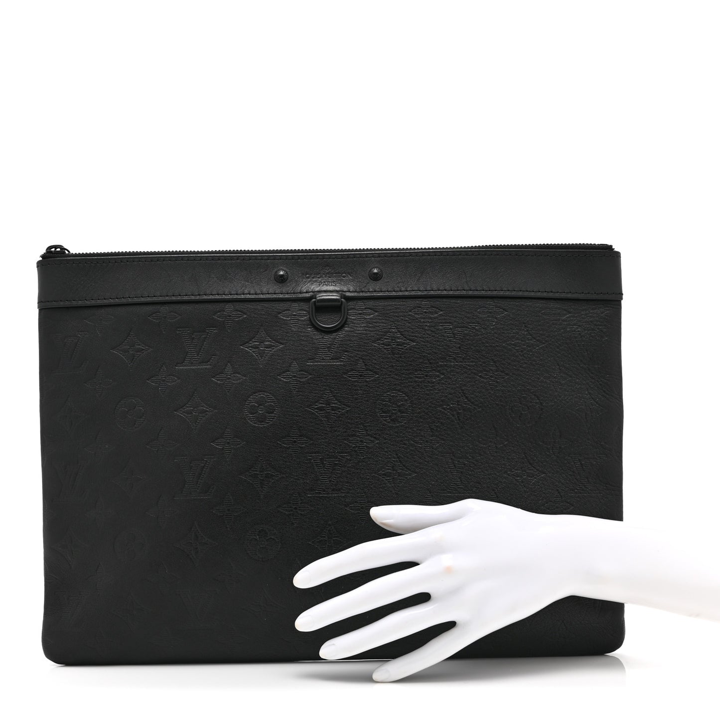 Calfskin Monogram Shadow Discovery Pochette Black