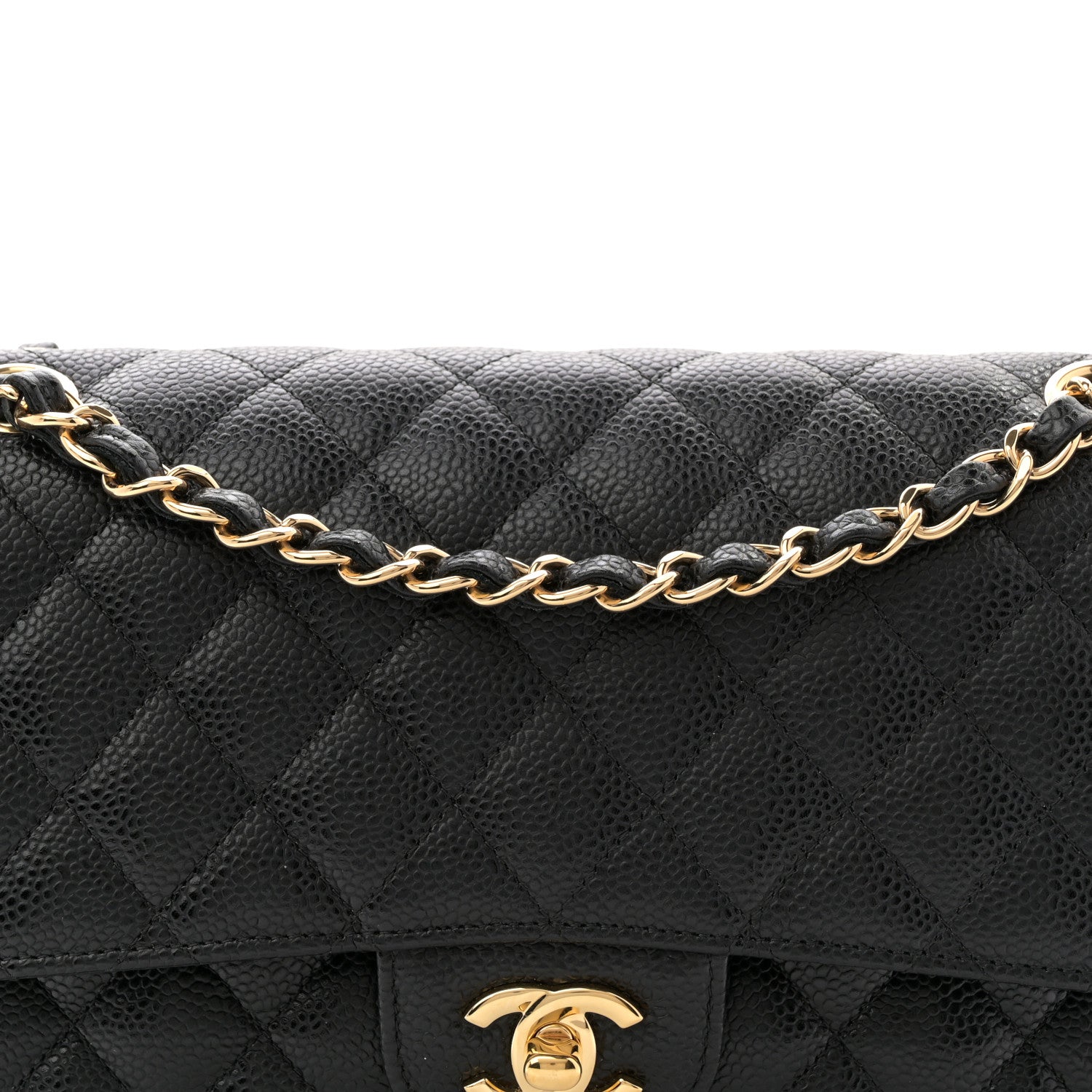 Chanel Caviar Quilted Medium Double Flap Black 8 of 11