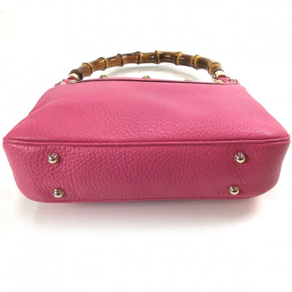 Gucci Calfskin Bamboo Anita Top Handle Bag Pink 4 of 9