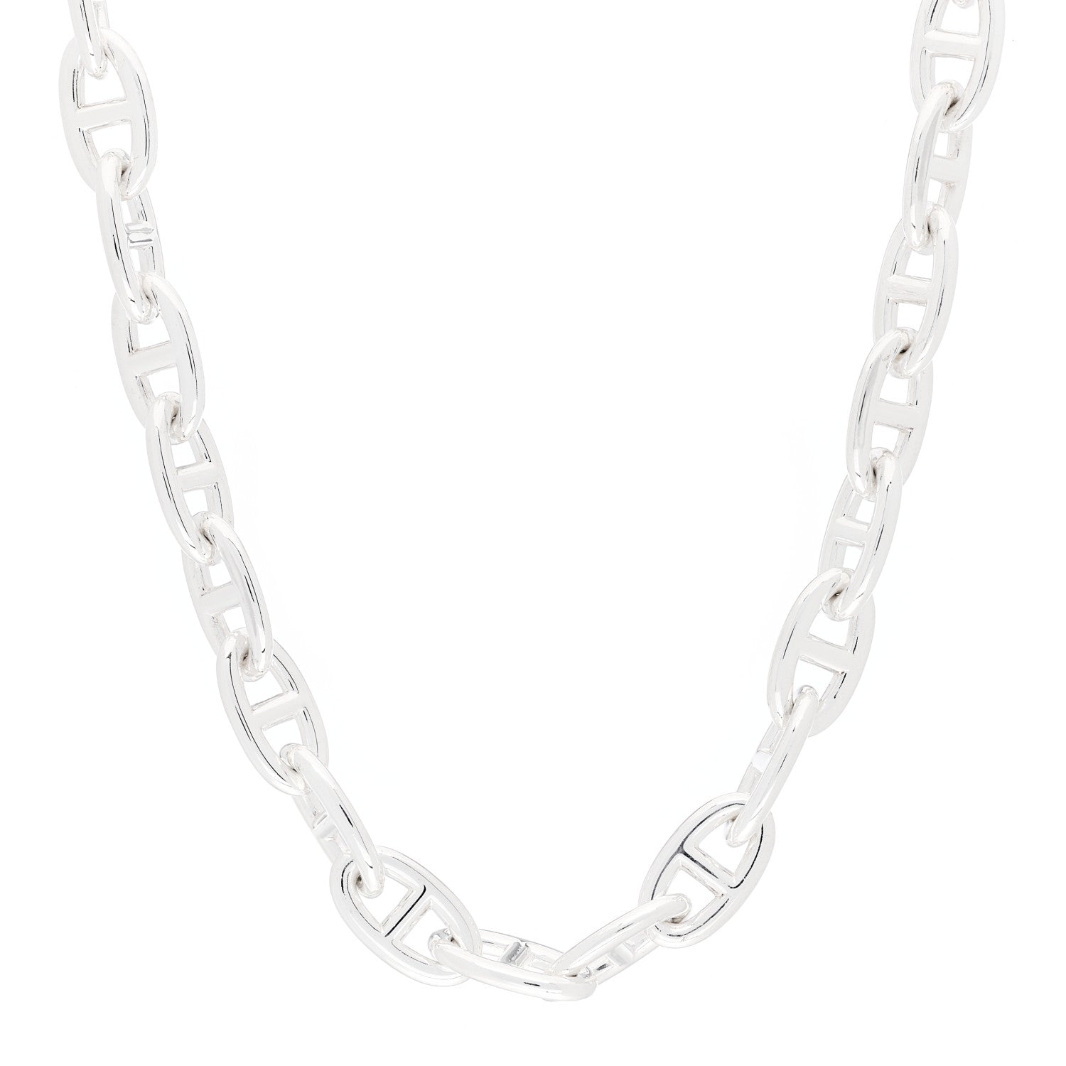 Hermes Sterling Silver GM Chaine D'Ancre Necklace 1 of 3